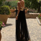 Sexy Jacquard Patchwork Dress Women Fashion See Through Backless Low-Neck Sleeveless Trend Vacation Party Bodyocn