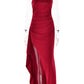 Strapless Backless High Split Maxi Dress Women Fashion Off-shoulder Sleeveless Bodycon Club Party Long Dress Elegant