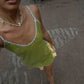 Sequin Glitter Mini Dress Summer Sleeveless Spaghetti Strap Camis Dress Women Sexy Club Party Rave Sparkly Dress