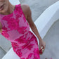 Elegant Floral Print Sexy Maxi Dress For Women Embroidered Applique Tank Dress Femme Bodycon Club Party Long Dress