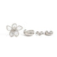 4 Pcs/Set Unique Rhinestone Flower Open Toe Rings for Women Vintage Geometric Adjustable Foot Toe Ring Sandal Accessory