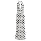 Elegant Polka Dot Print 2 Piece Set Women Sexy Halter Backless Swing Collar Bandages Tank Top+Skirt Chic Party Suits