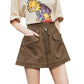 Elastic Waist Drawstring Pocket Shorts for Women