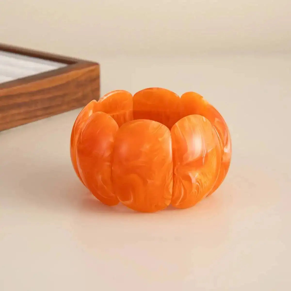 3 Styles Boho Smudging Thick Acrylic Wide Elastic Bracelet Women Vintage Punk Geometric Elastic Bangles Hand Jewelry