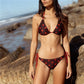 Women 2 Piece Bikini Set Dot Print Halter Neck Bra Tops and Thongs Casual Bathing Suits for Beach Pool