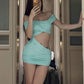 Sexy Chic Hollow Dress Women Cross Simple Ruched Patchwork Slash Neck Wild Trend Stretch Party Club Peach Hip Bodycon