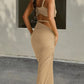 Skinny 2 Piece Set Women Square Collar Bra+Long Skirts 2025 Vacation Beach Party Summer Trend Bandage Ruched  Suits