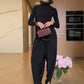 Casual Office Jumpsuit Woman Ruched y2k Trend Turtleneck Full Sleeve Streetwear Simple Basic Elegant Fall Overalls