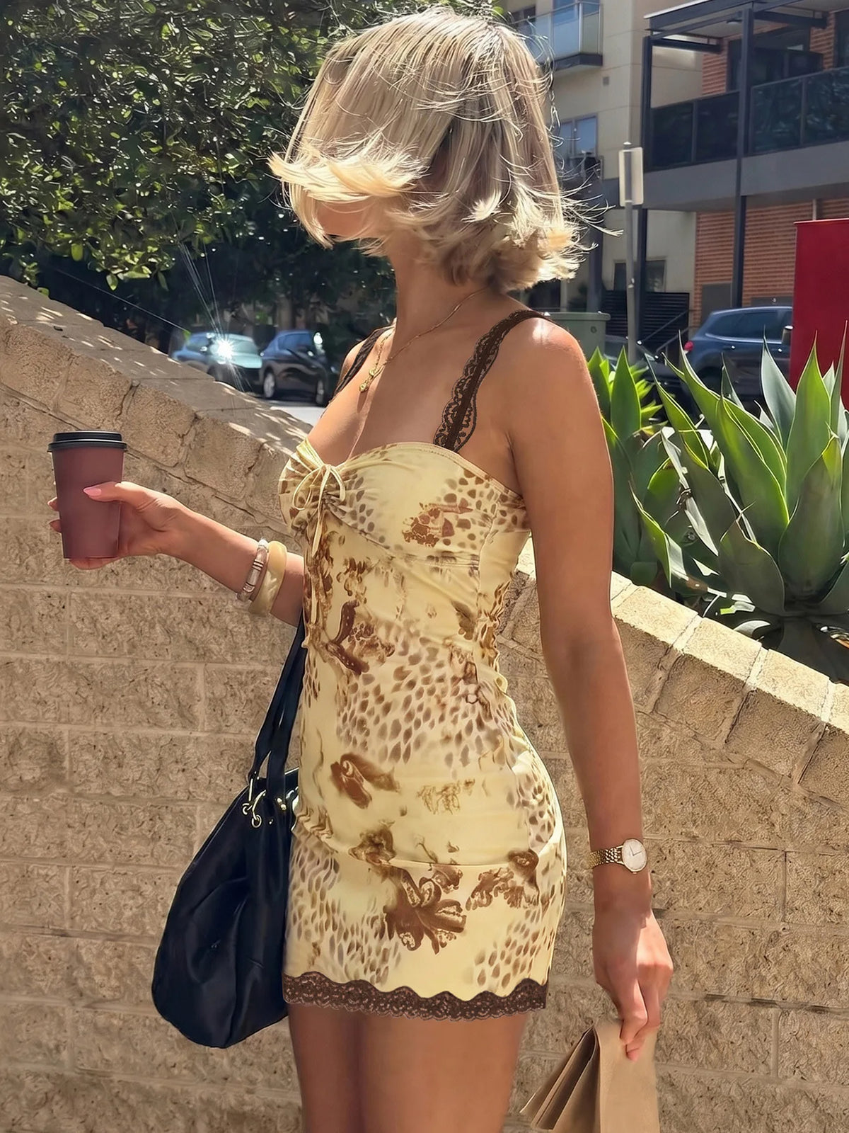 Leopard Print Summer Dresses 2026 Fashion Sexy Lace Trim Sleeveless Mini Bodycon Dress Woman Clothing