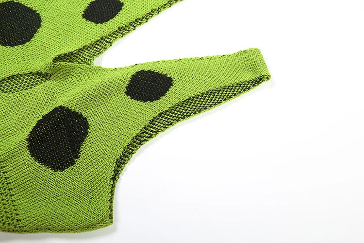 Knit Women Dress Beach Vacation Skinny Stretch Sleeveless Hollow Dot Tassel Hem Elegant Sexy Midnight Maxi Bodycon