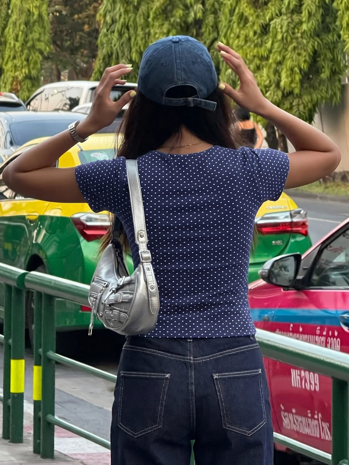 Retro Polka Dot V Neck Crossover Top Short Sleeve Tshirt Woman Clothes Summer 2026