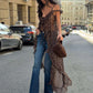 Trend Maxi Mesh Tank Top Women Sexy Polka Dot Print Slash Neck Edge Bandages Patchwork Irregular Hem Chic Streetwear