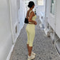 Summer Vacation Women Polka Dot Two Piece Matching Set Sleeveless Cropped Tank Top High Waist Capri Leggings Streetwear