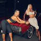 Polka Dot Print Women 2 Piece Set Halter Tank Tops+Bike Shorts Stretch Matching Streetwear Vacation Stretch Outfits