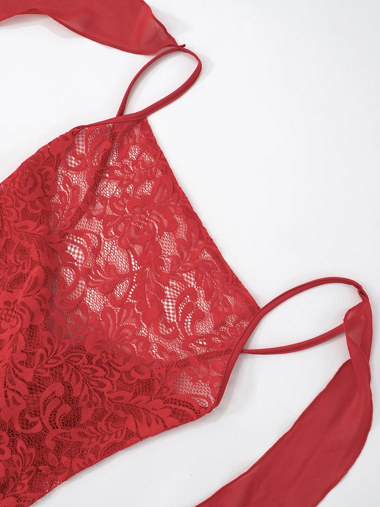 Mesh Patchwork Dress Women Sexy Jacquard Backless Sleeveless Long Ribbon Midnight Hipster Coquett Club Party Outfits