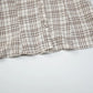 Fitted Button Up Shirt Plaid Print Short Sleeve Tops Y2k Vintage Summer Clothing for Woman 2026