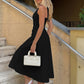 Square Neck Halter Backless Long Dresses Elegant White A Shape Dress Woman Summer Clothing 2026