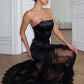 Satin Strapless Sexy Maxi Dress Women Elegant Off-shoulder Sleeveless Backless Bodycon Club Party Long Dresses Female