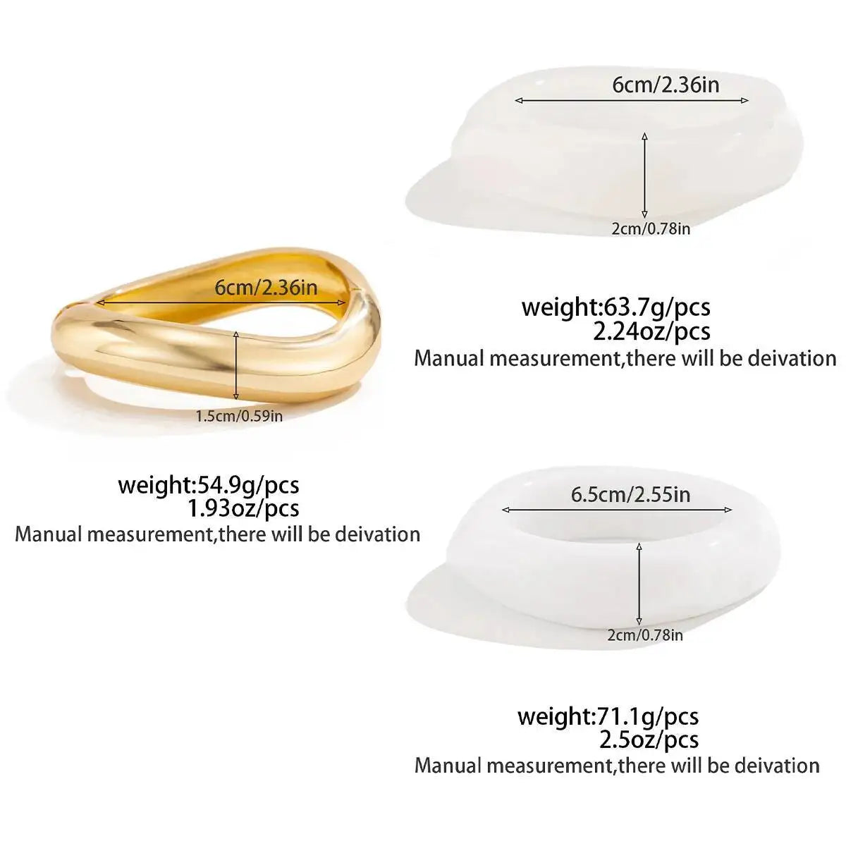 3 Styles Creative Irregular Acrylic Resin Wide Bangle Women Kpop Fashion Stackable Couple Charm Bracelet Steampunk Jewelry