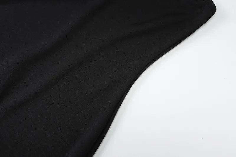 Halter Backless Split Long Dresses French Style Elegant Beautiful Ladies Dress White Black Red