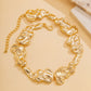 Exaggerated Gold Color Heavy Metal Short Chokers Necklaces for Women Elegant Luxury Irregular Neck Chain Wed Jewelry Accessories