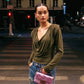 Draped Cowl Neck Long Sleeve Tops for Woman Clothing 2026 Fall Shirts Elegant Fashion