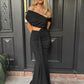 Sexy Sleeveless Hollow Out Pleated Patchwork Maxi Dress For Women High Waist Off-shoulder Slim Club Party Long Dress