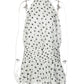 Polka Dot Backless Sexy Mini Dress Women Elegant White Turtleneck Off-shoulder Sleeveless Ruffle Club Party Dresses