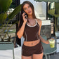 Co Ords Sets for Woman Halter Top and Shorts Two Piece Set Yoga Fitness Summer Outfits Women's Matching Sets