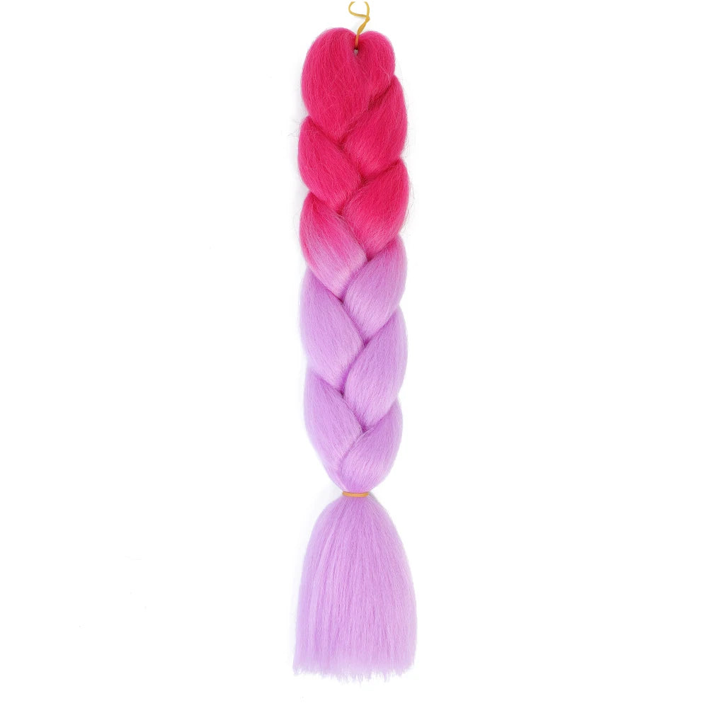 24 Inch Jumbo Braids Extensions Synthetic Braiding Hair Afro Ombre Color kanekalon Hair for Children Braid