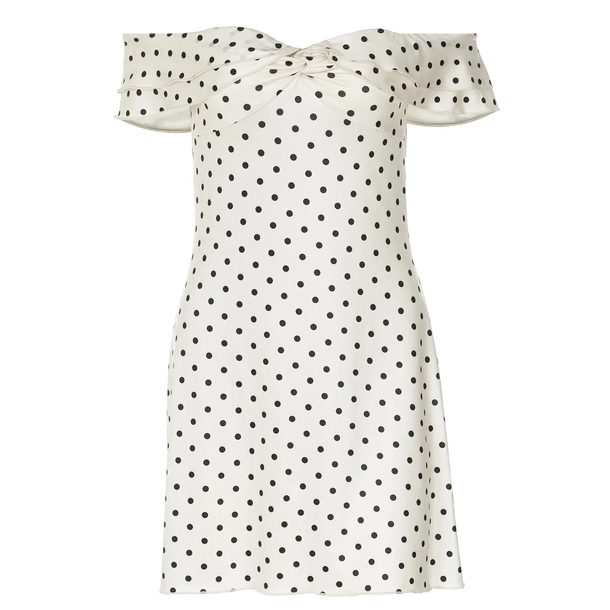 Polka Dot Print Ruffled Off Shoulder Mini Dress Woman Clothes Sexy Summer Dresses 2026