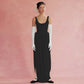 Sleeveless Backless High Split Long Dresses Sexy Elegant Black White Summer Dress for Women Vacation Outfits