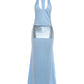 Silky Stain Patchwork Gown Dress Woman Summer Trend Low-Neck Backless Sleeveless Evening Party Elegant Long Bodycon