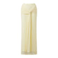 Women Yellow Knotted Waist Maxi Skirt Bodycon Draped Tie Front High Waist Long Skirt Summer Streetwear Vacation Outfit