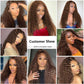 220% 13x4 Chocolate Brown HD Lace Front Wig 13x6 Deep Water Wave Lace Frontal Wig PrePlucked Colored Brown Kinky Curly Wet And Wavy Human Hair Wigs For Black Women