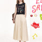 Elastic Waist Pleated Side Pocket Wide Leg Cropped Pants for Women