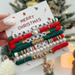 Christmas Tree Pendant Bracelet Set for Women, Colorful Rhinestones, Beaded Jewelry Gift, Merry Christmas, 7Pcs, 2026