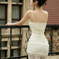 Patchwork Lace Maxi Dress Women Bow Folds Low-Neck Sleeveless Skinny Elegant Wedding Party Banquet Chic Vestidos