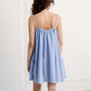 Women's Mini Cami Dress Stylish Sleeveless Spaghetti Strap Dress White with Black Circles Print Summer Beach Sun Dress