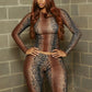 Snake Colorful Print 2-Piece Set Women Tracksuit Tight Crop Tops+Leggings Matching Stretch Streetwear Hipster Outfits