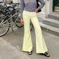Women Lounge Pants Printed Fold Over Elastic Waist Wide Leg Pants Comfy Casual Loose Fit Trousers Homewear Bottoms
