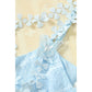 Floral 3D Lace Cami Top, V-Neck Flowy Sheer Tank Top, Romantic Casual Summer Camisole for Women