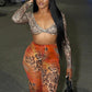 Leopard Print Crop Pants Women Elastic Waist Skinny Peach Buttocks Bottoms Hot Girl Midnight Trend Club Party Outfits
