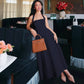 Halter Backless Long Dresses for Summer French Style Elegant Yellow Dress Woman Clothes
