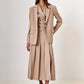 Autumn Two Piece Sets Women Double-breasted Vest And Split Skirt Matching Sets Fashion Long Pleated Skirt Two Piece Set