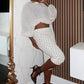 Sexy Polka Dot Print 2Piece Set Woman Oversize Style See Through Design Crop Tops+Skinny Shorts Club Party Style Suit
