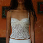 Women Y2K Retro Lace Cami Tops Sexy Backless Spaghetti Strap V Neck Low Cut Tanks Sheer Floral Lace Tank Tops Summer