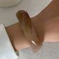 Y2K Boho Brown Thick Resin Acrylic Bangles for Women 2025 New Fashion Irregular Wide Arm Bracelets Party Jewelry Gift