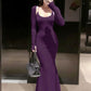 Halter Backless Maxi Dress with Long Sleeve Shawl Sexy Outfits Fall Casual Black Dresses Woman 2 Piece Set
