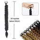 24inches Synthetic Long Braided Ponytail Hair Extensions for Women Black Brown Pony Tail with Hair Rope High Temperature Fiber